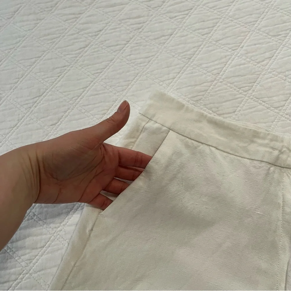 Covington petite wide leg linen pants 12p